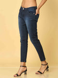 Bottums Premium Quality Denim Fabric Mid Waist Jeans.