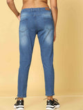 Bottums Premium Quality Denim Fabric Mid Waist Jeans.