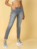 Bottums Premium Quality Denim Fabric Mid Waist Jeans.