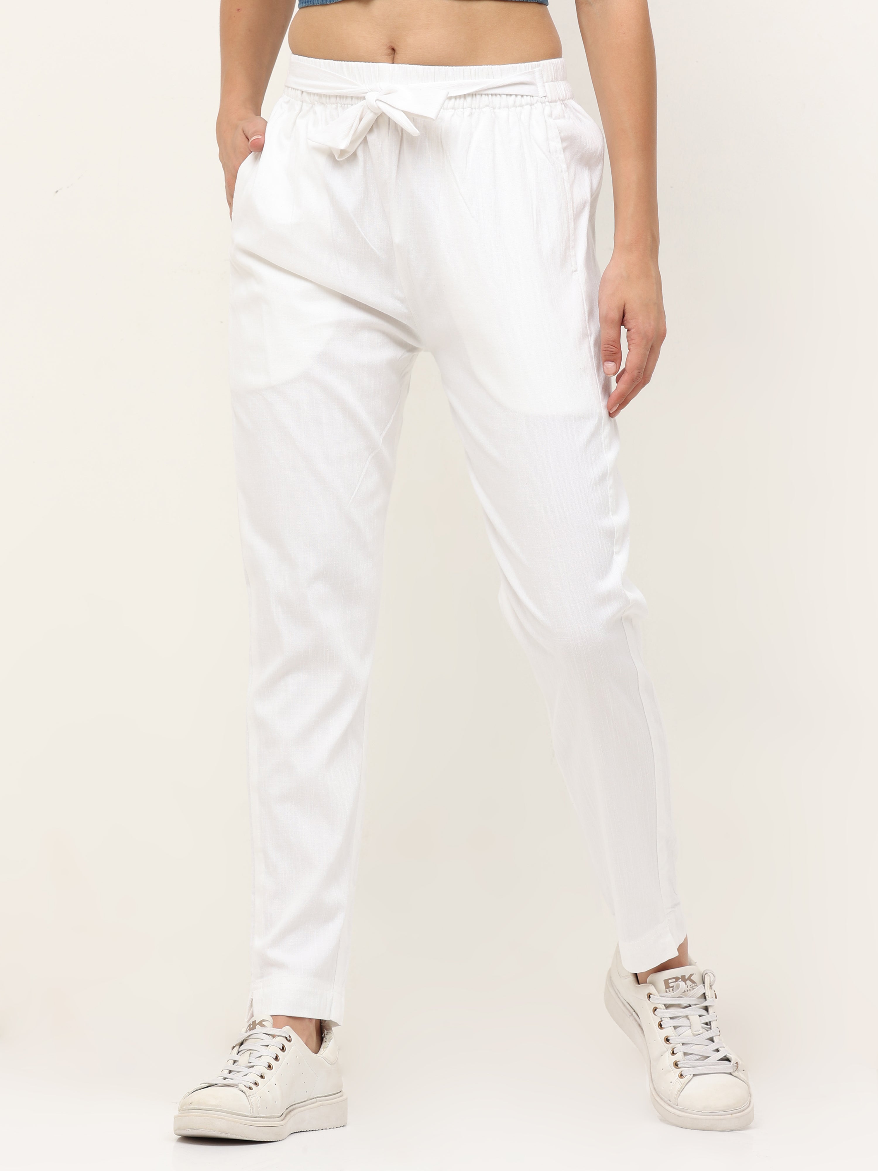 Buy Go Colors Silver Slim Fit Pencil Pants from top Brands at Best Prices  Online in India  Tata CLiQ